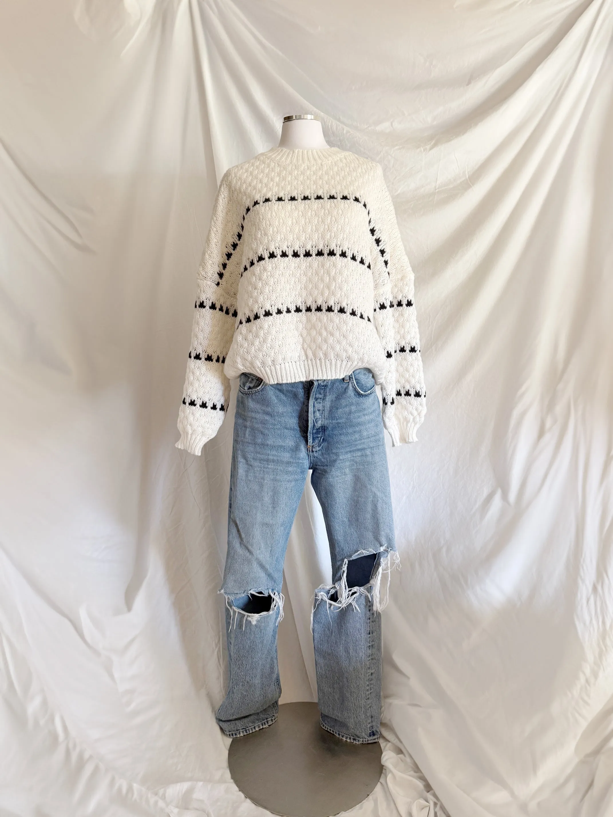 Abby Chunky Oversized Crew Sweater