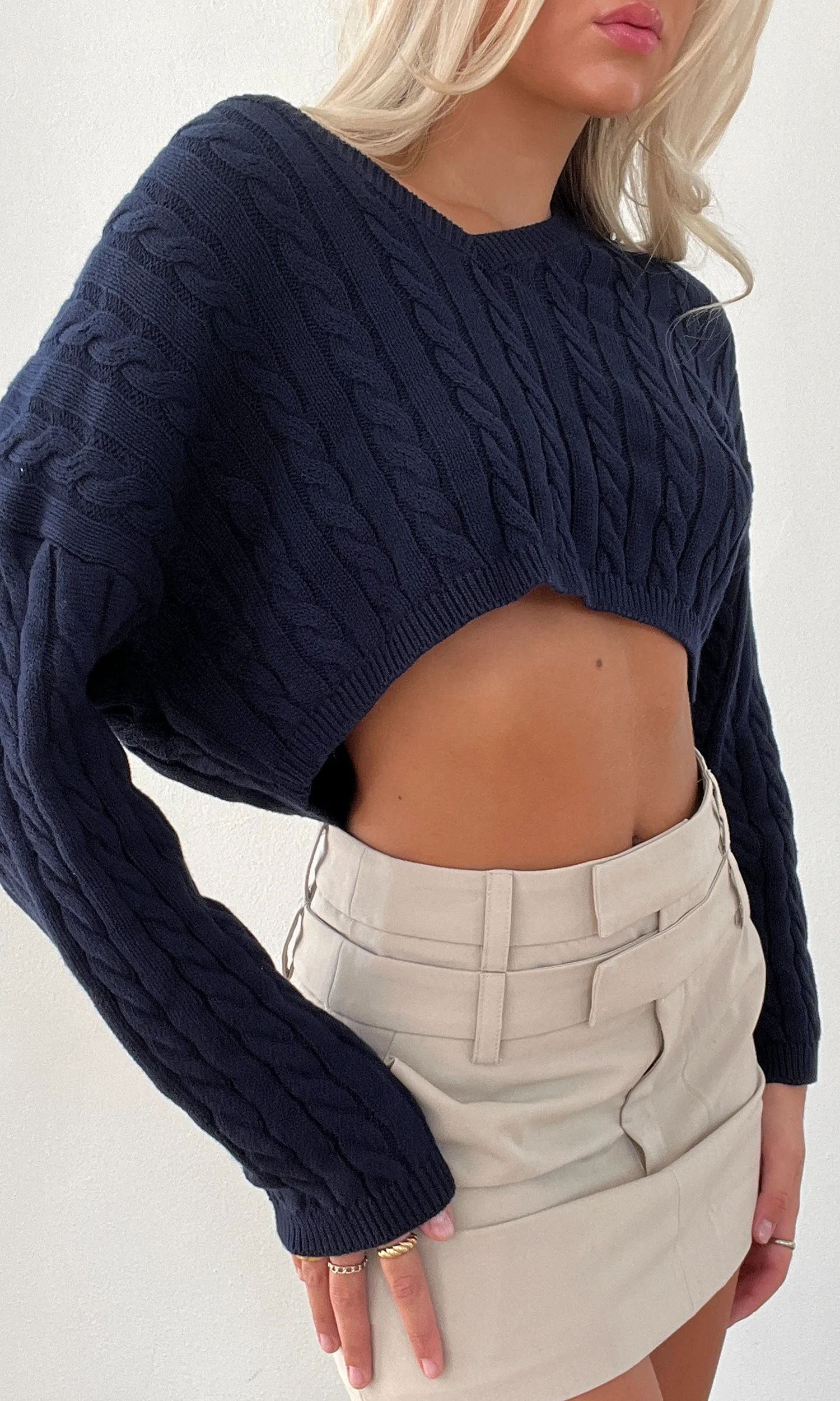 Academia Crop Sweater - FINAL SALE