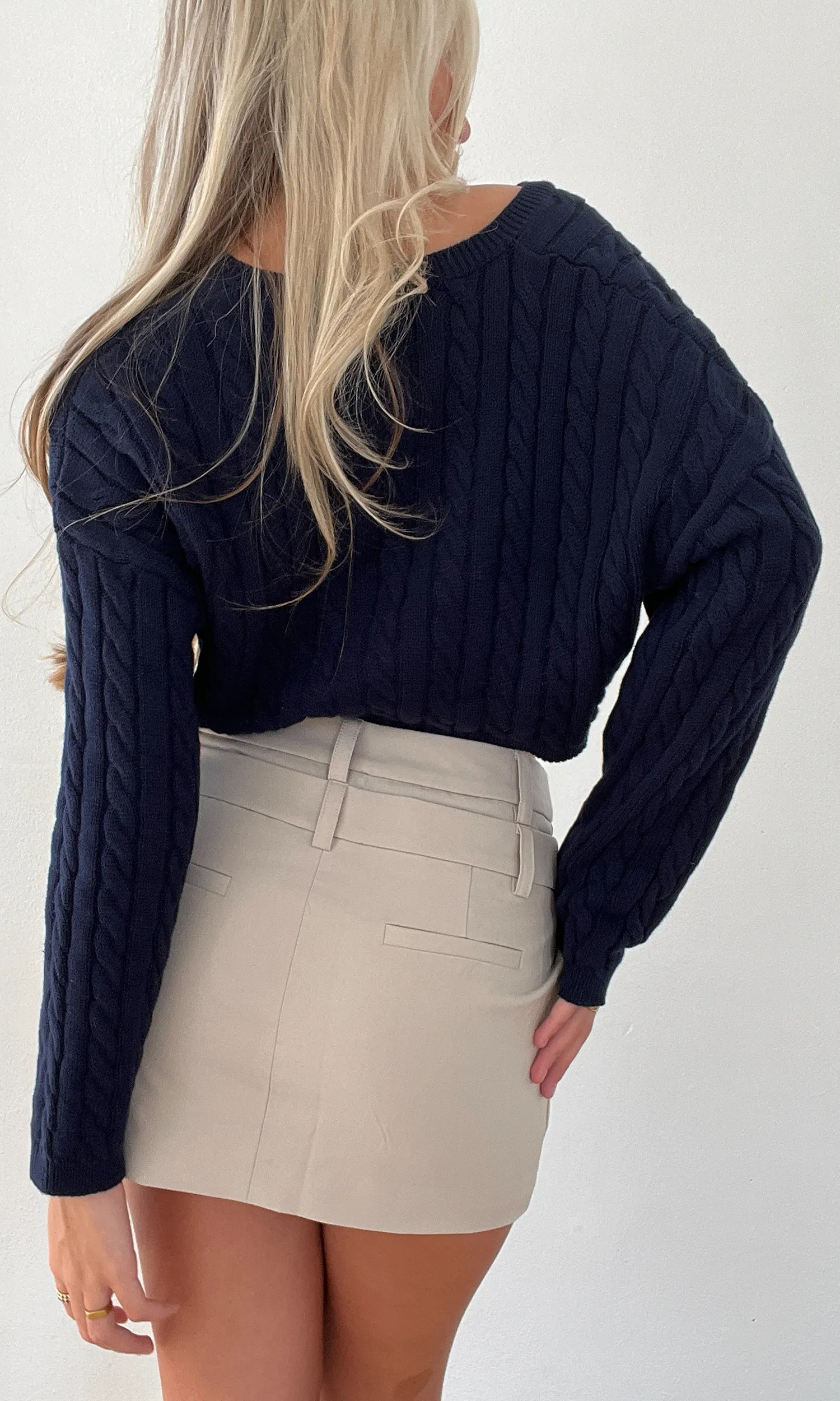 Academia Crop Sweater - FINAL SALE