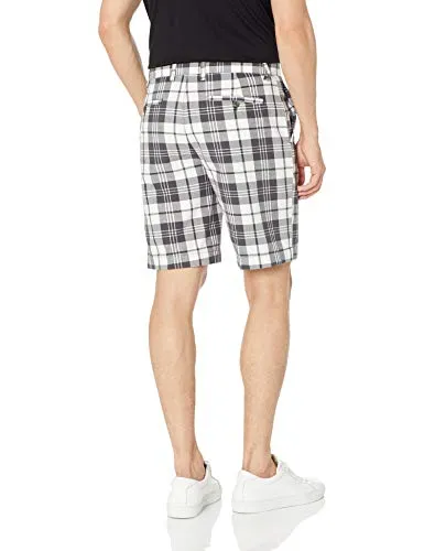 Amazon Essentials Men's Classic-Fit 9" Short, Grey Plaid, 40