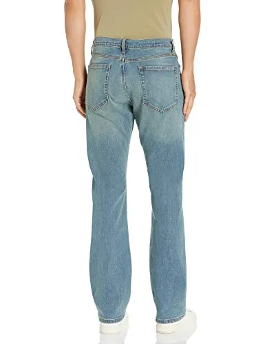Amazon Essentials Men's Straight-Fit Stretch Bootcut Jean, Light Vintage, 34W x 32L