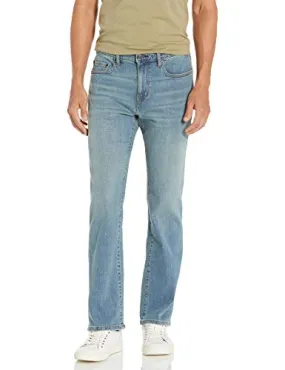 Amazon Essentials Men's Straight-Fit Stretch Bootcut Jean, Light Vintage, 34W x 32L