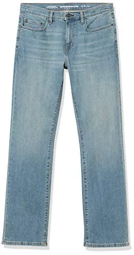 Amazon Essentials Men's Straight-Fit Stretch Bootcut Jean, Light Vintage, 34W x 32L