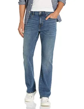 Amazon Essentials Men's Straight-Fit Stretch Bootcut Jean, Medium Vintage, 33W x 30L