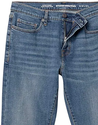 Amazon Essentials Men's Straight-Fit Stretch Bootcut Jean, Medium Vintage, 36W x 32L