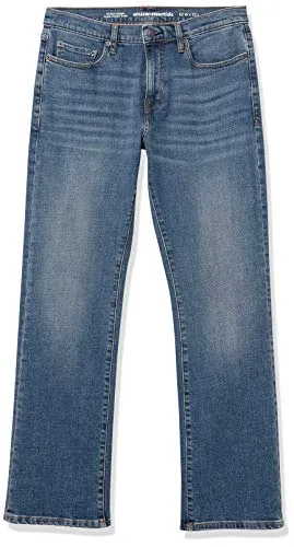Amazon Essentials Men's Straight-Fit Stretch Bootcut Jean, Medium Vintage, 36W x 32L