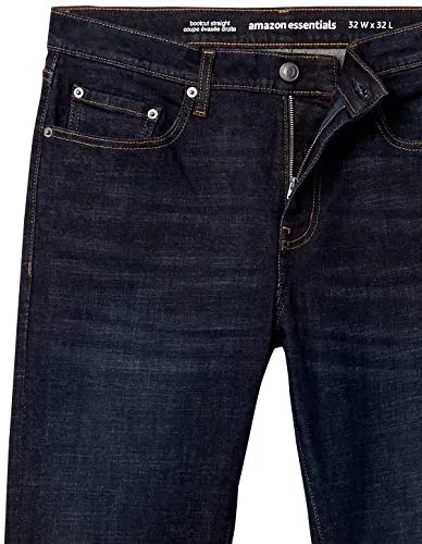 Amazon Essentials Men's Straight-Fit Stretch Bootcut Jean, Rinsed Vintage, 38W x 30L