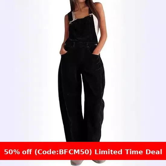 Amozae business casual outfits Autumn and Winter New Corduroy Overalls Women's Fashion Loose Jumpsuit Women