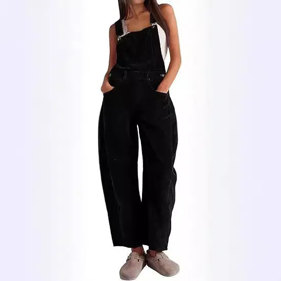 Amozae business casual outfits Autumn and Winter New Corduroy Overalls Women's Fashion Loose Jumpsuit Women