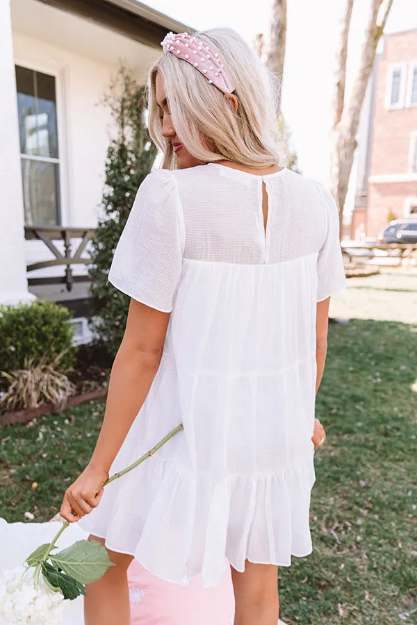 Aruba Kisses Shift Dress In White