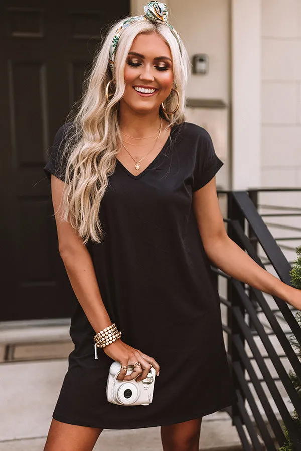 Back To Basics T-Shirt Dress In Black