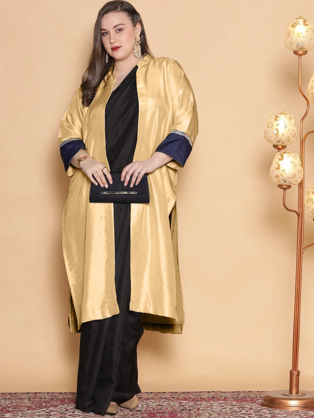 Beige Silk Ethnic Jacket
