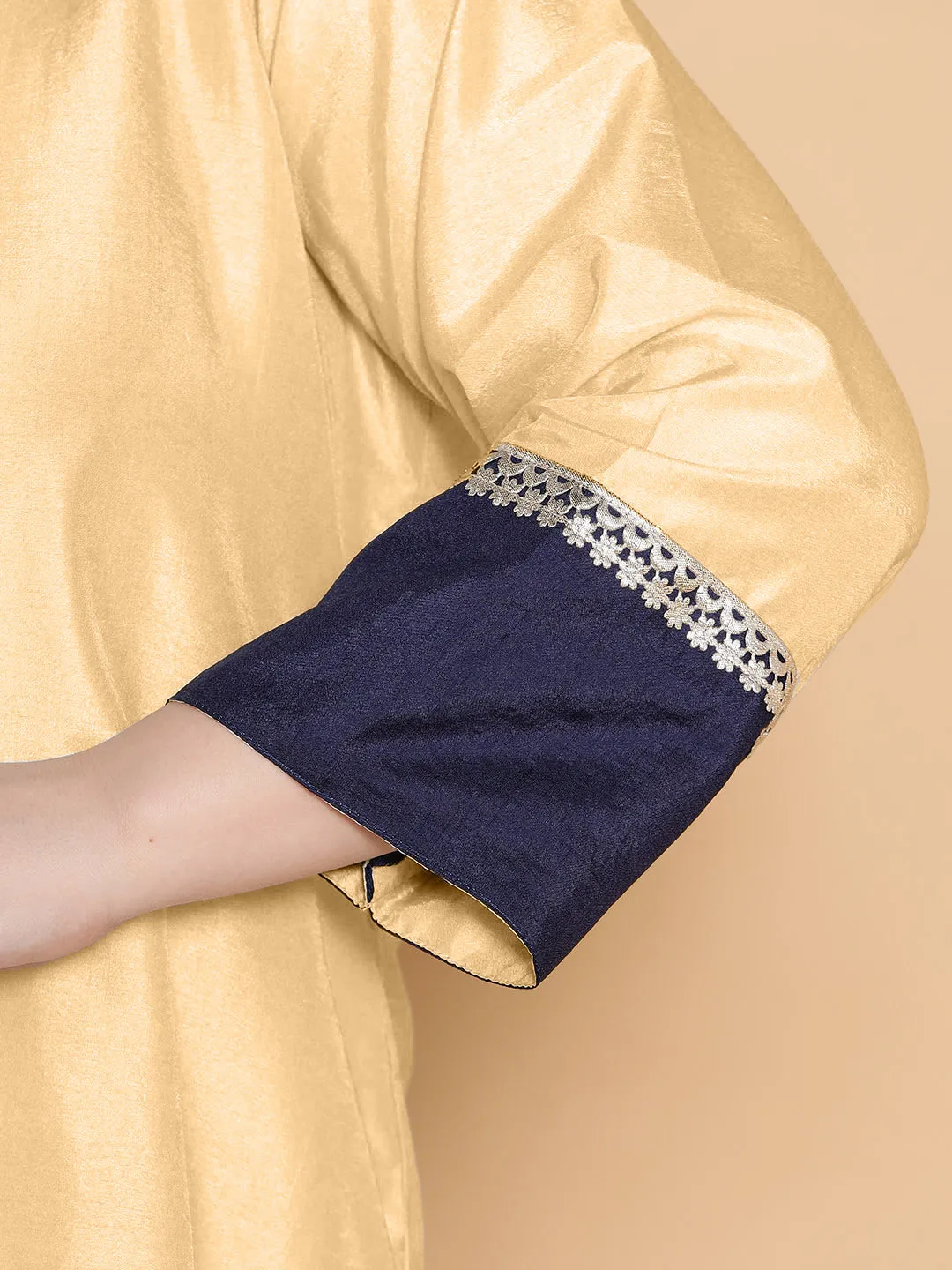 Beige Silk Ethnic Jacket