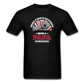 Being A Papa Is Priceless (America) Men's Wholesome T-Shirt