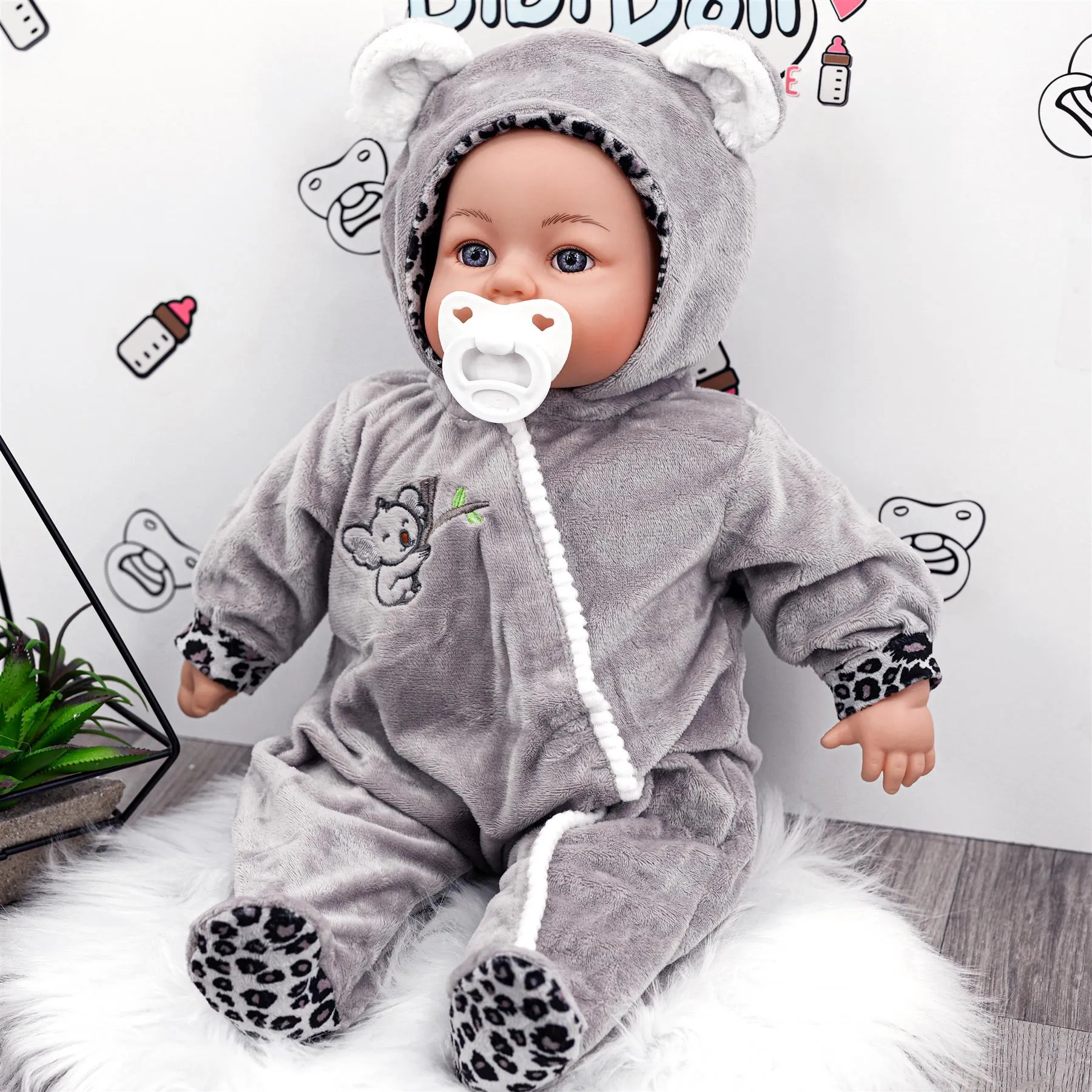 BiBi Outfits - Set of Two Doll Clothes (Koala & Stripy) (45 cm / 18")