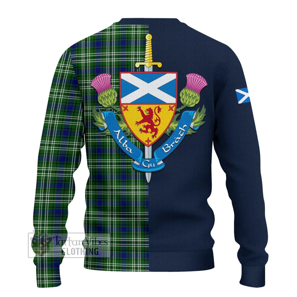 Blackadder Tartan Ugly Sweater with Scottish Lion Royal Arm Half Style