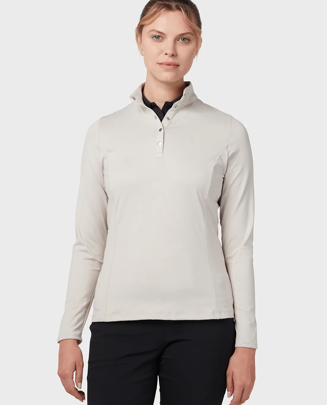 CALLAWAY Thermal Lined Jersey Polo CGKFC077 Chateau Grey