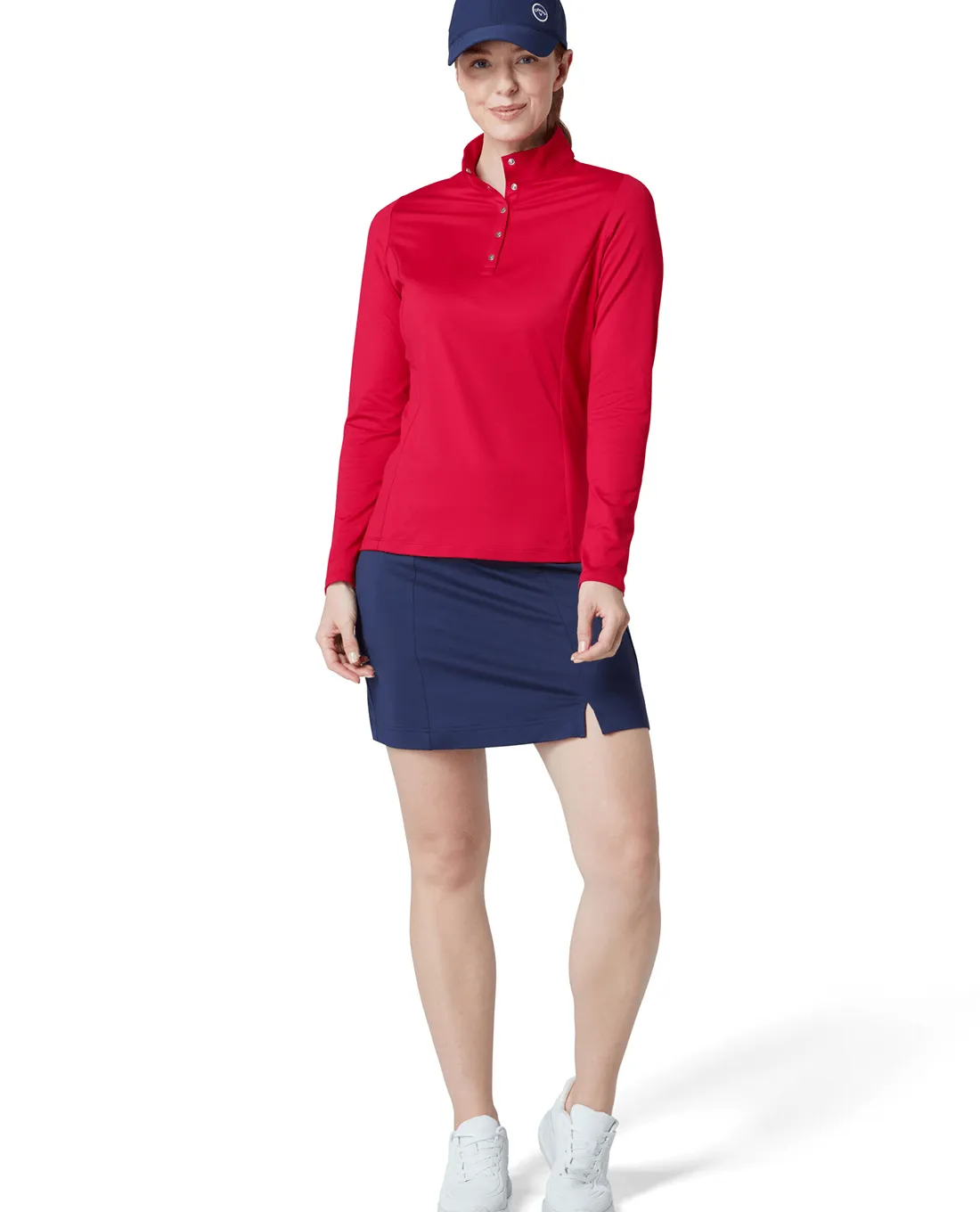 CALLAWAY Thermal Lined Jersey Polo CGKFC077 Persian Red