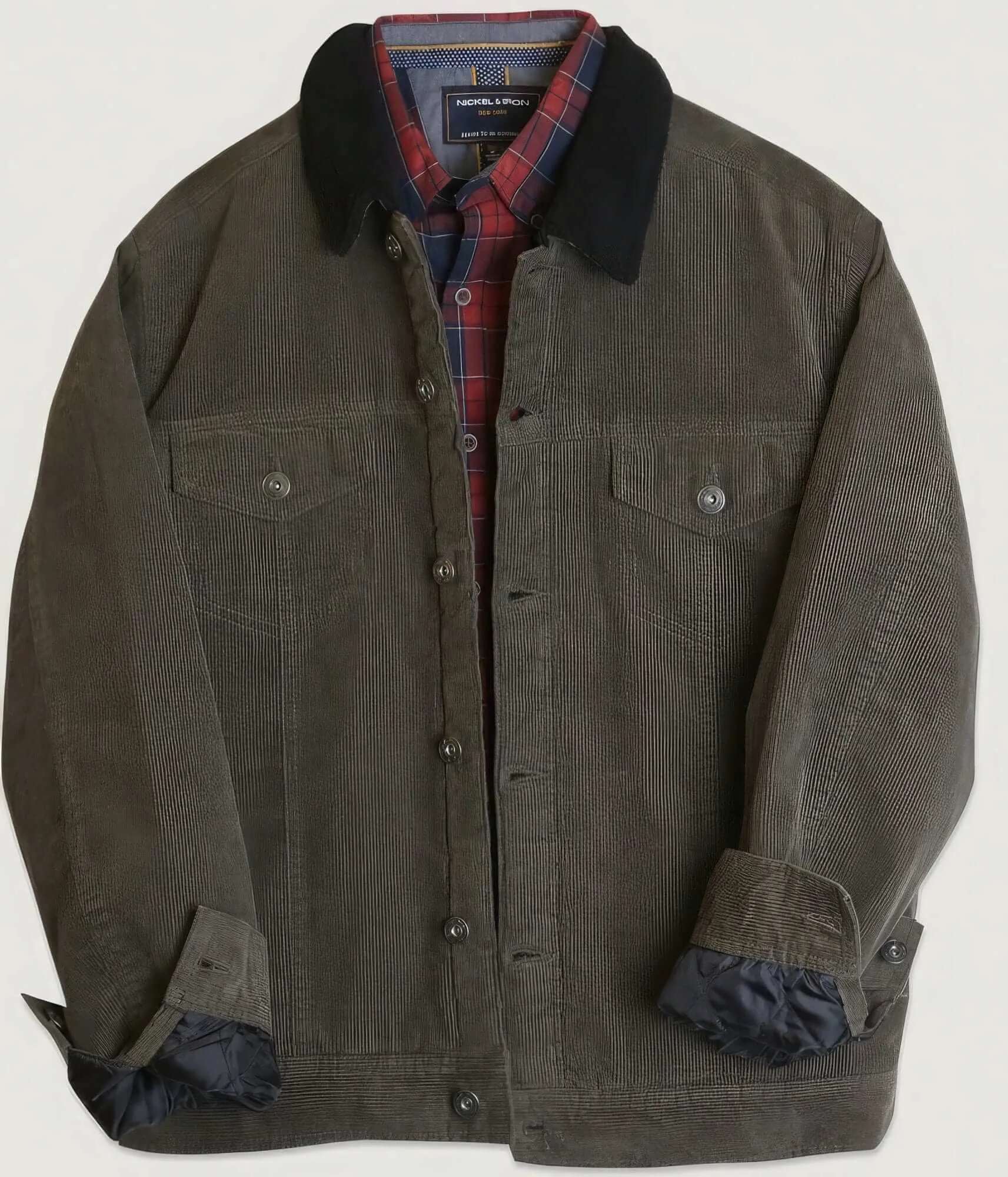 Casual Corduroy Lined Trucker Jacket: Classic Style with Modern Comfort