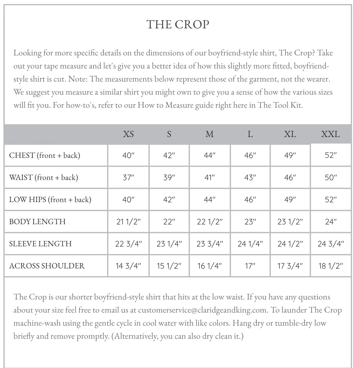 Claridge   King - The Crop in Crisp White: M