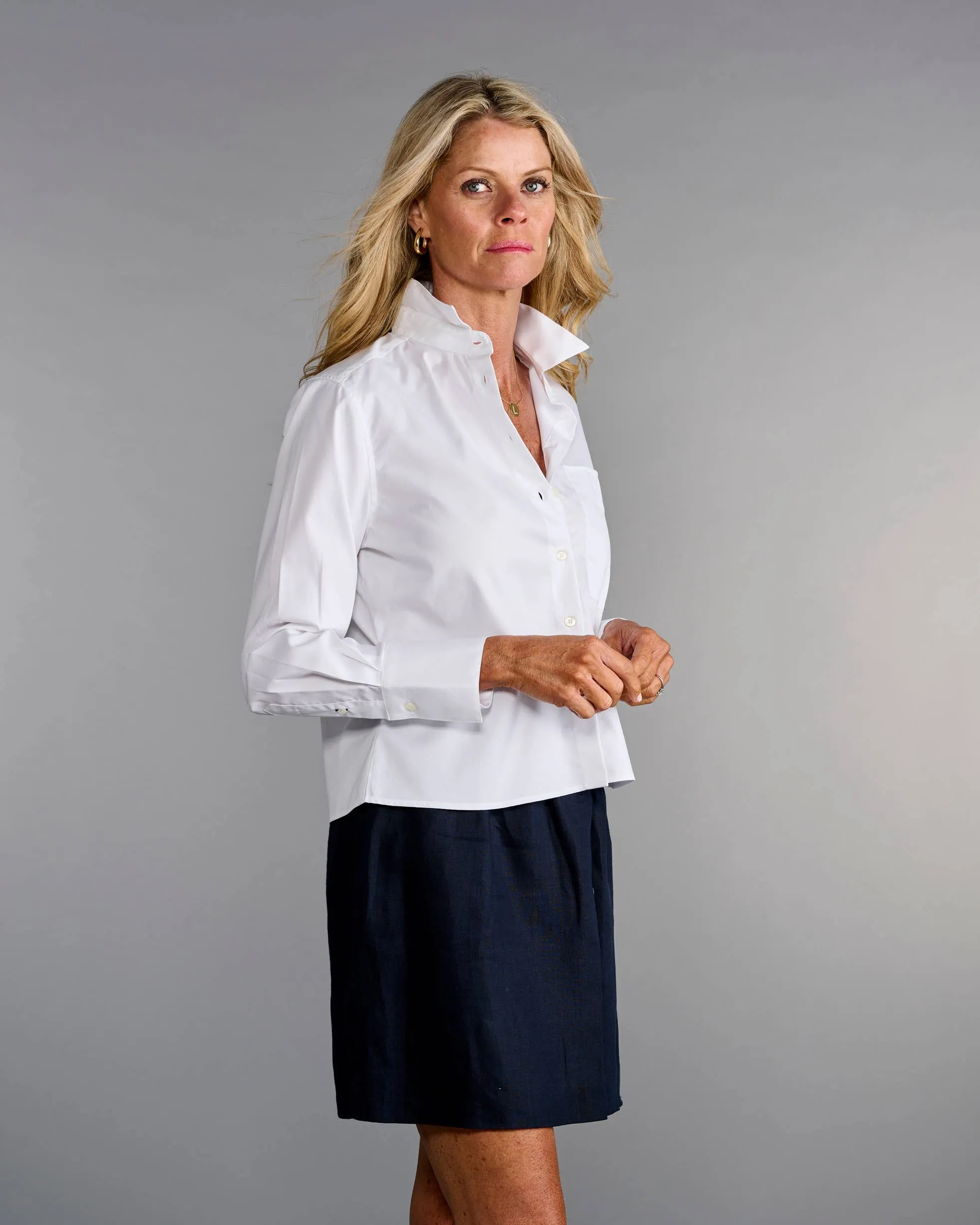 Claridge   King - The Crop in Crisp White: M