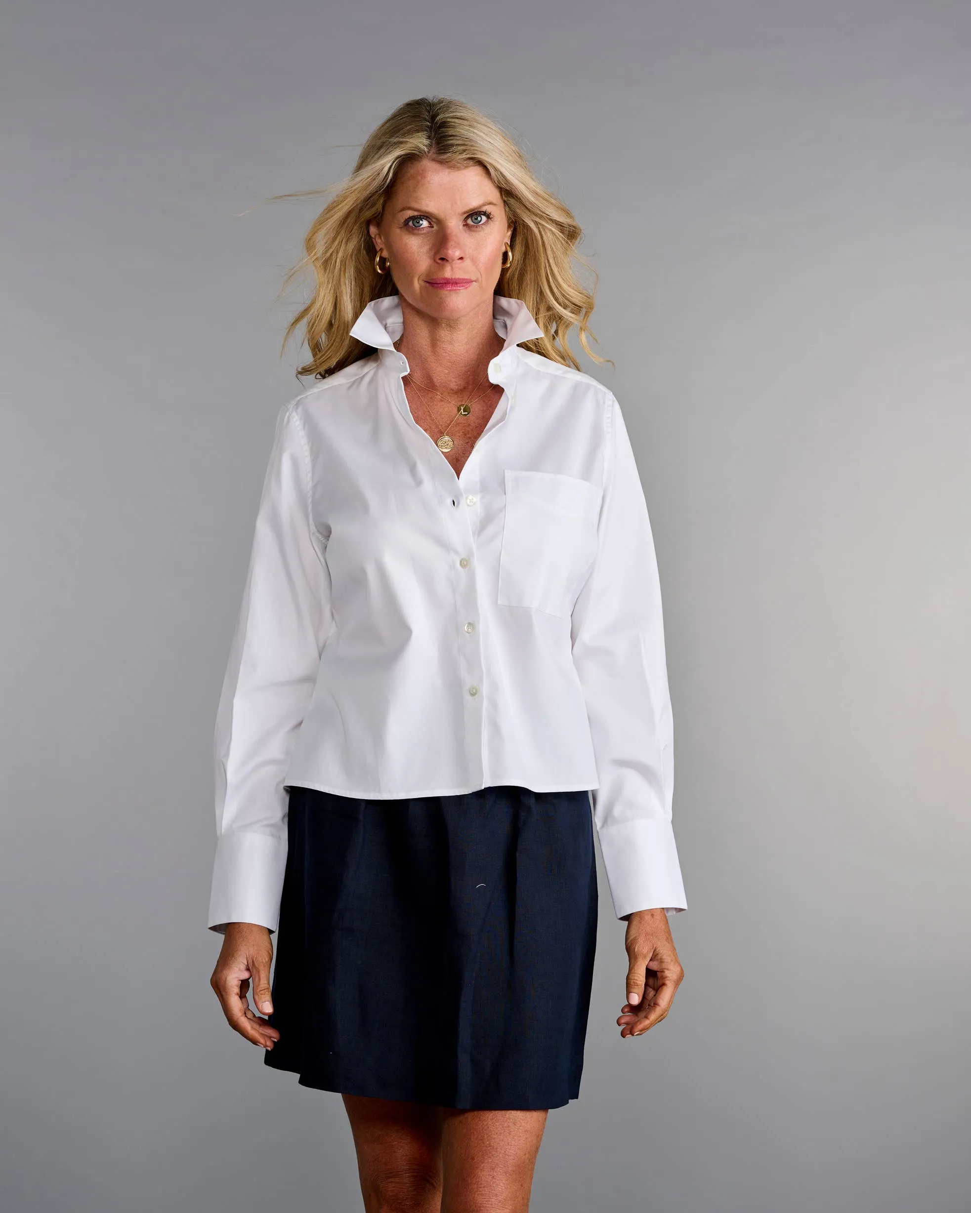 Claridge   King - The Crop in Crisp White: M