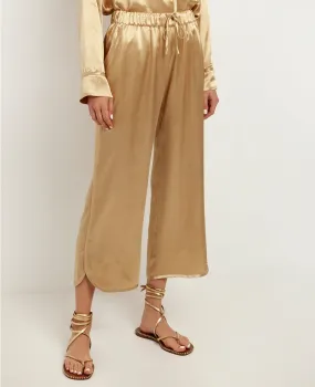 CROPPED VISCOSE PANTS "SILKY"