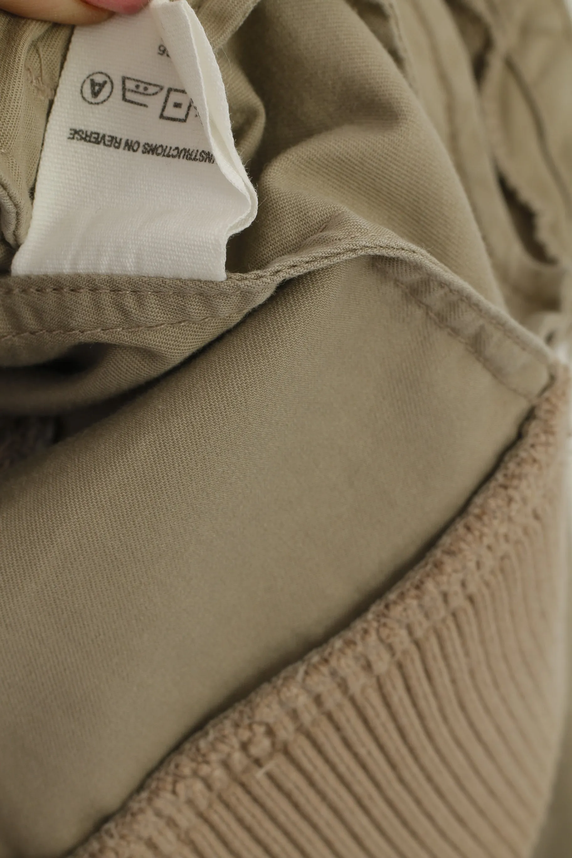 DKNY Women 8 S Jacket Khaki Cotton Cropped Zip Up Lightweight Casual Top