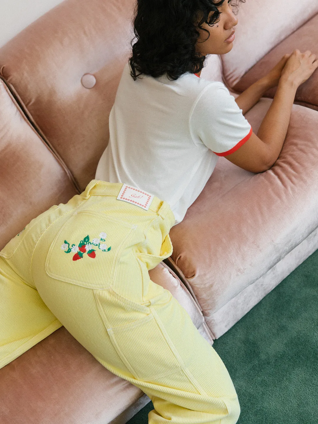 Dylan Pant - Butter/Strawberries