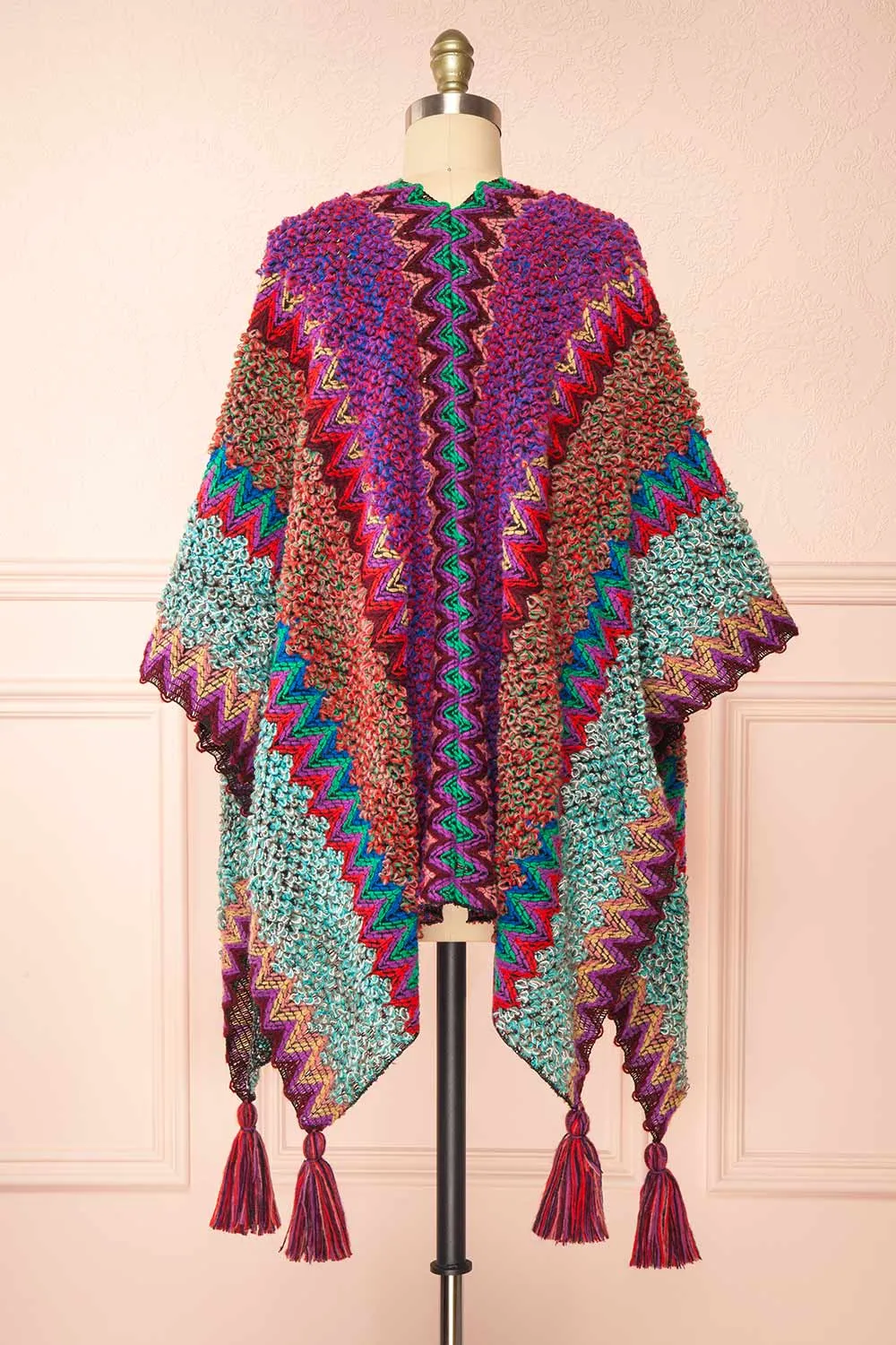 Eota | Multicoloured Poncho w/ Patterns