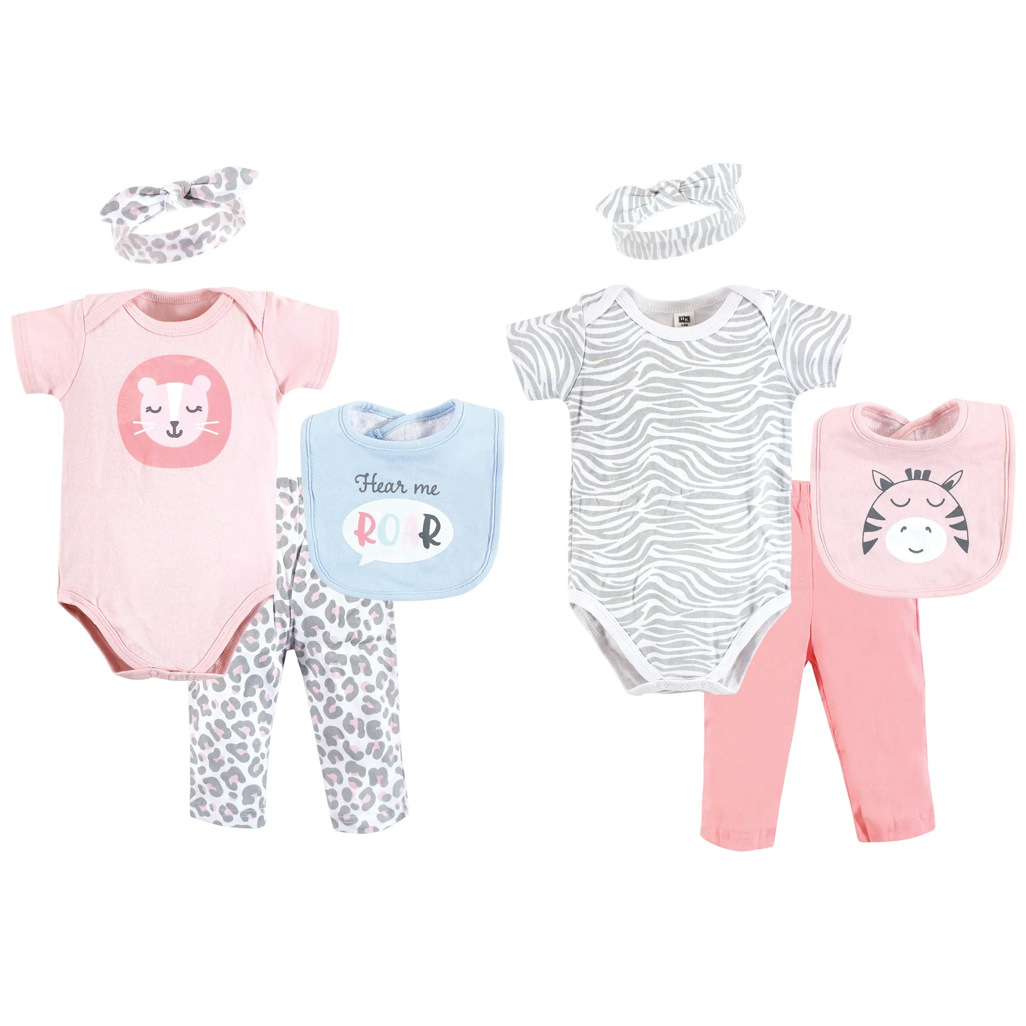 Hudson Baby Layette Boxed Giftset, Girl Safari