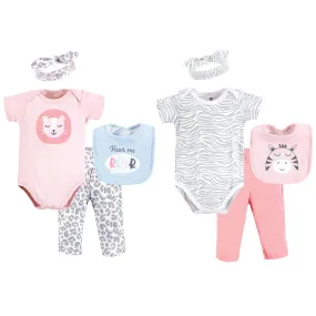 Hudson Baby Layette Boxed Giftset, Girl Safari