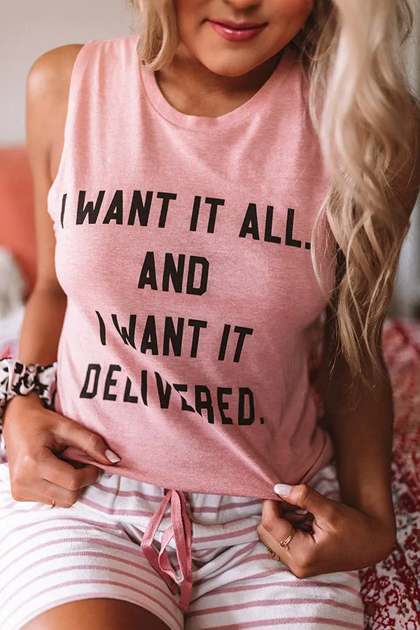 I Want It All Shift Tank in Pink