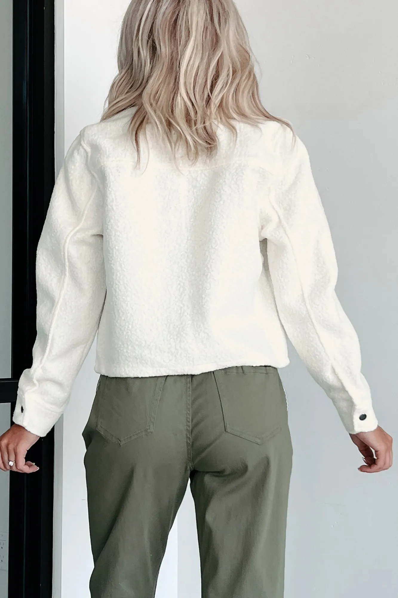 I've Got Big Plans Snap-Button Jacket (Ivory)
