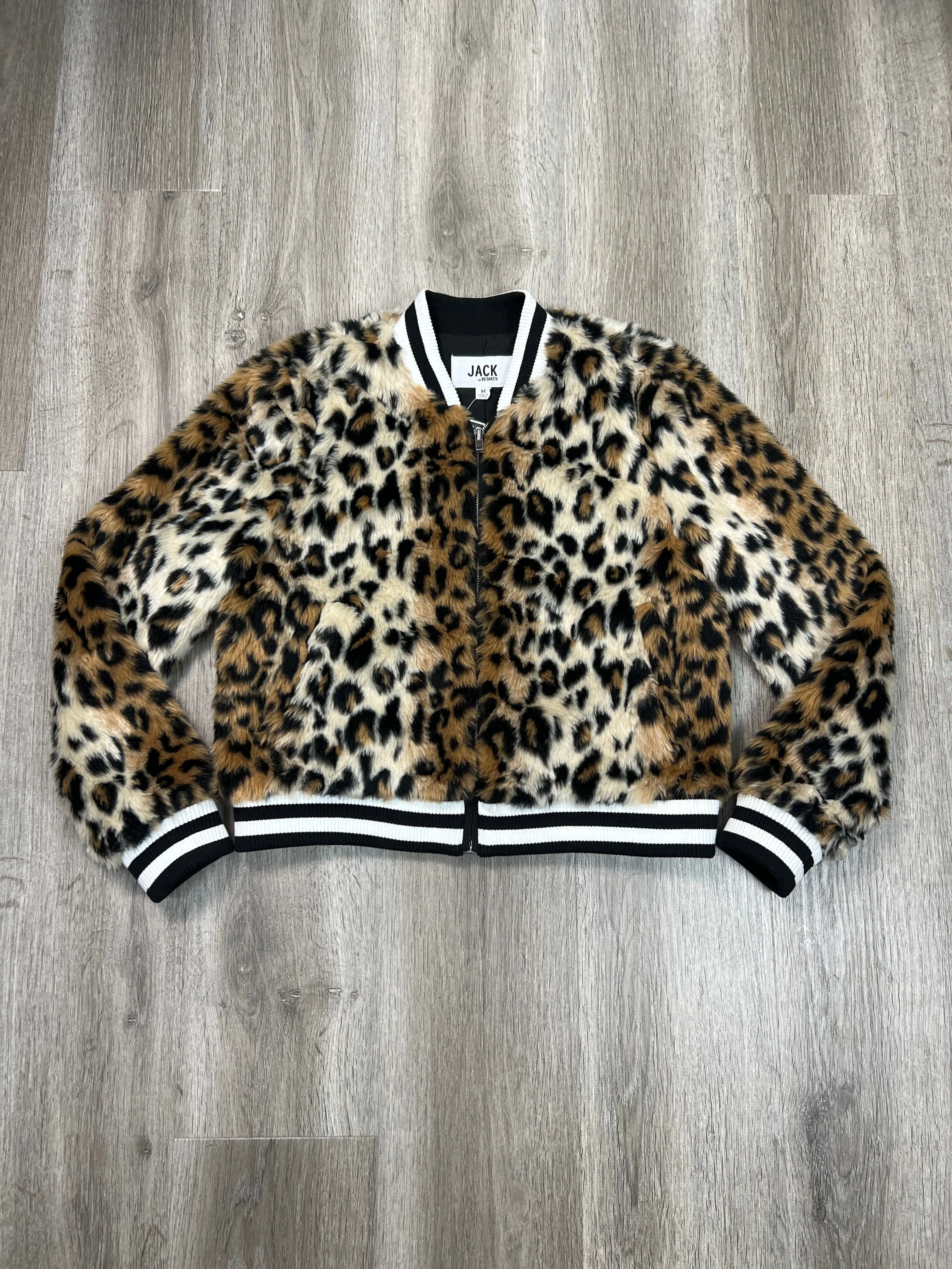 Jacket Faux Fur & Sherpa By Jack By Bb Dakota In Animal Print, Size: M