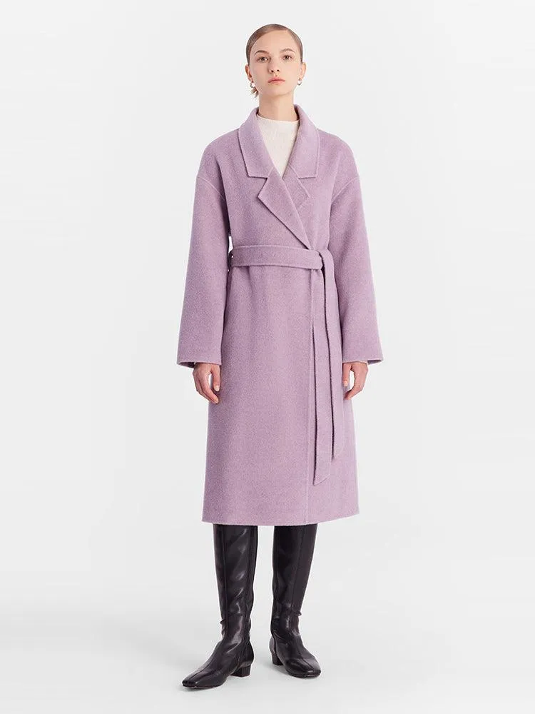 Lilac Purple Wool Double Face Coat