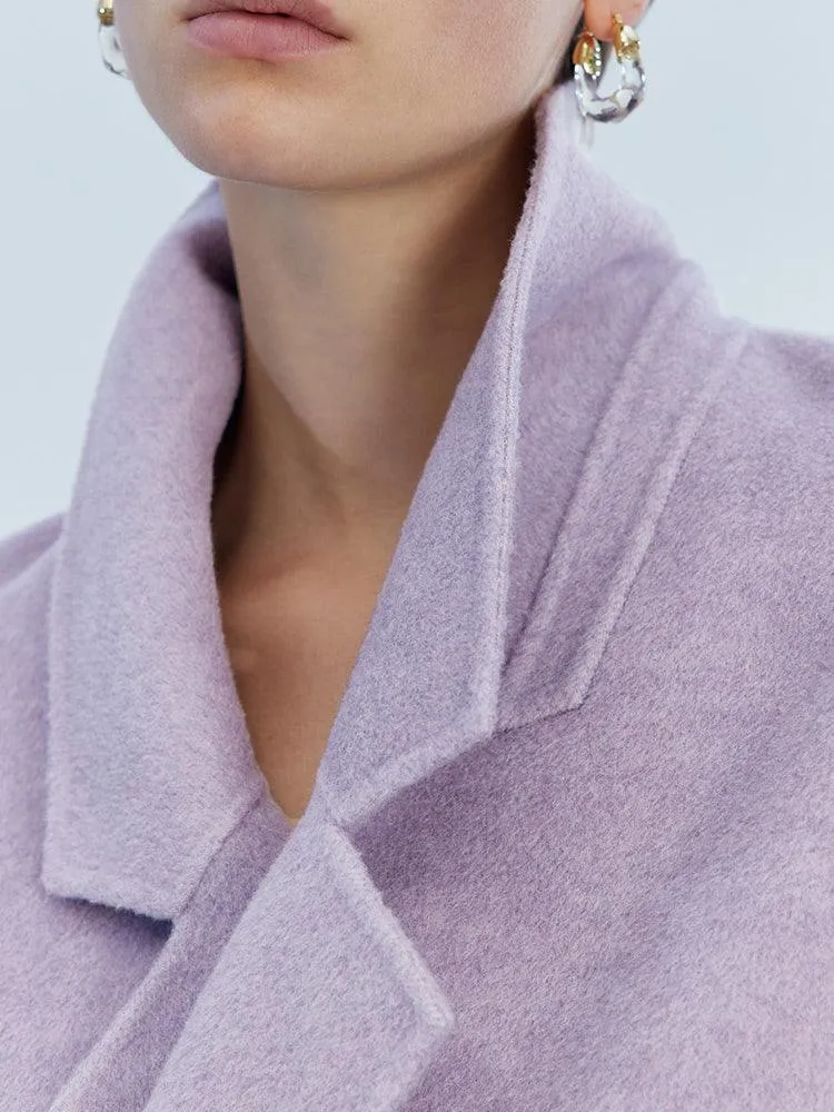 Lilac Purple Wool Double Face Coat
