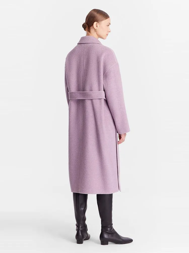 Lilac Purple Wool Double Face Coat