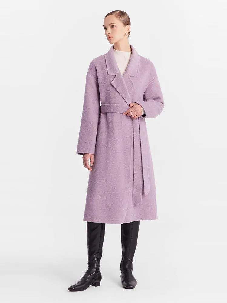 Lilac Purple Wool Double Face Coat