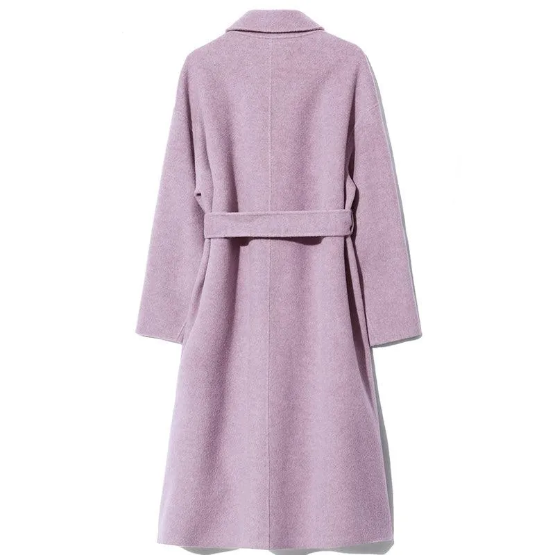 Lilac Purple Wool Double Face Coat