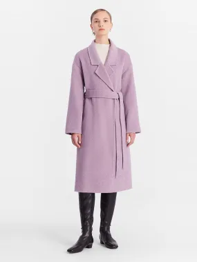 Lilac Purple Wool Double Face Coat
