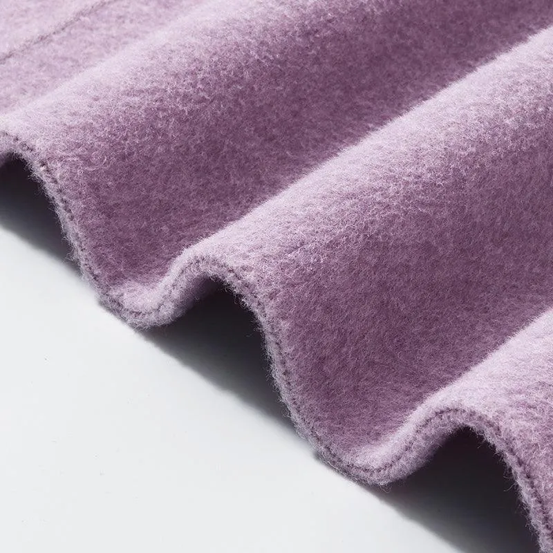 Lilac Purple Wool Double Face Coat