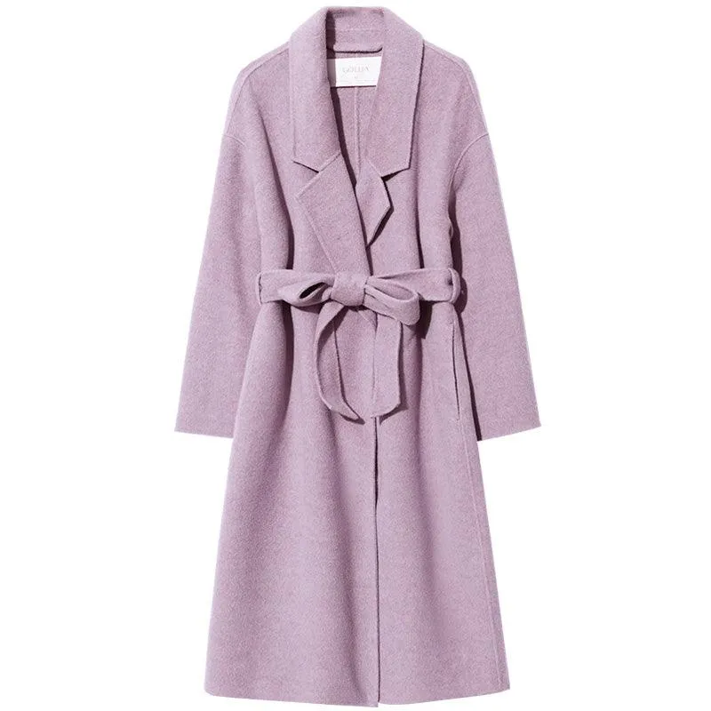Lilac Purple Wool Double Face Coat