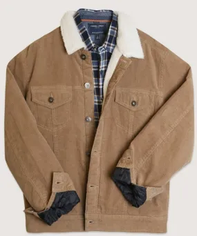 Men's Casual Brown Corduroy Lined Jacket