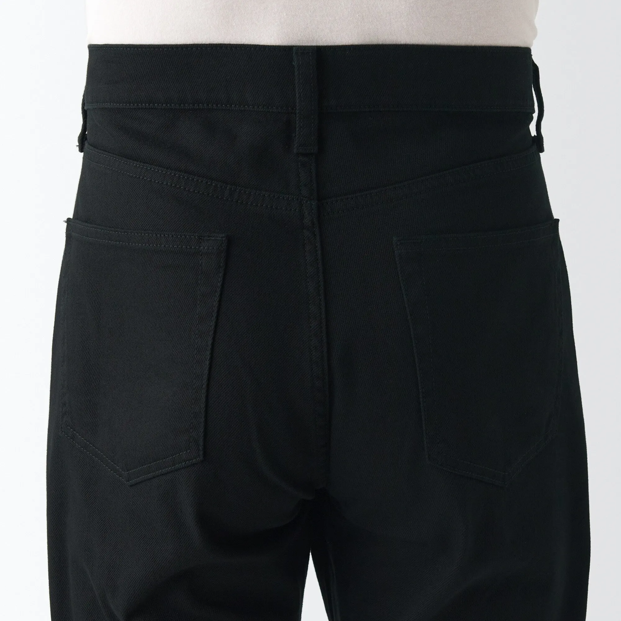 Men's Stretch Denim Slim Pants Black (L 32inch / 82cm)
