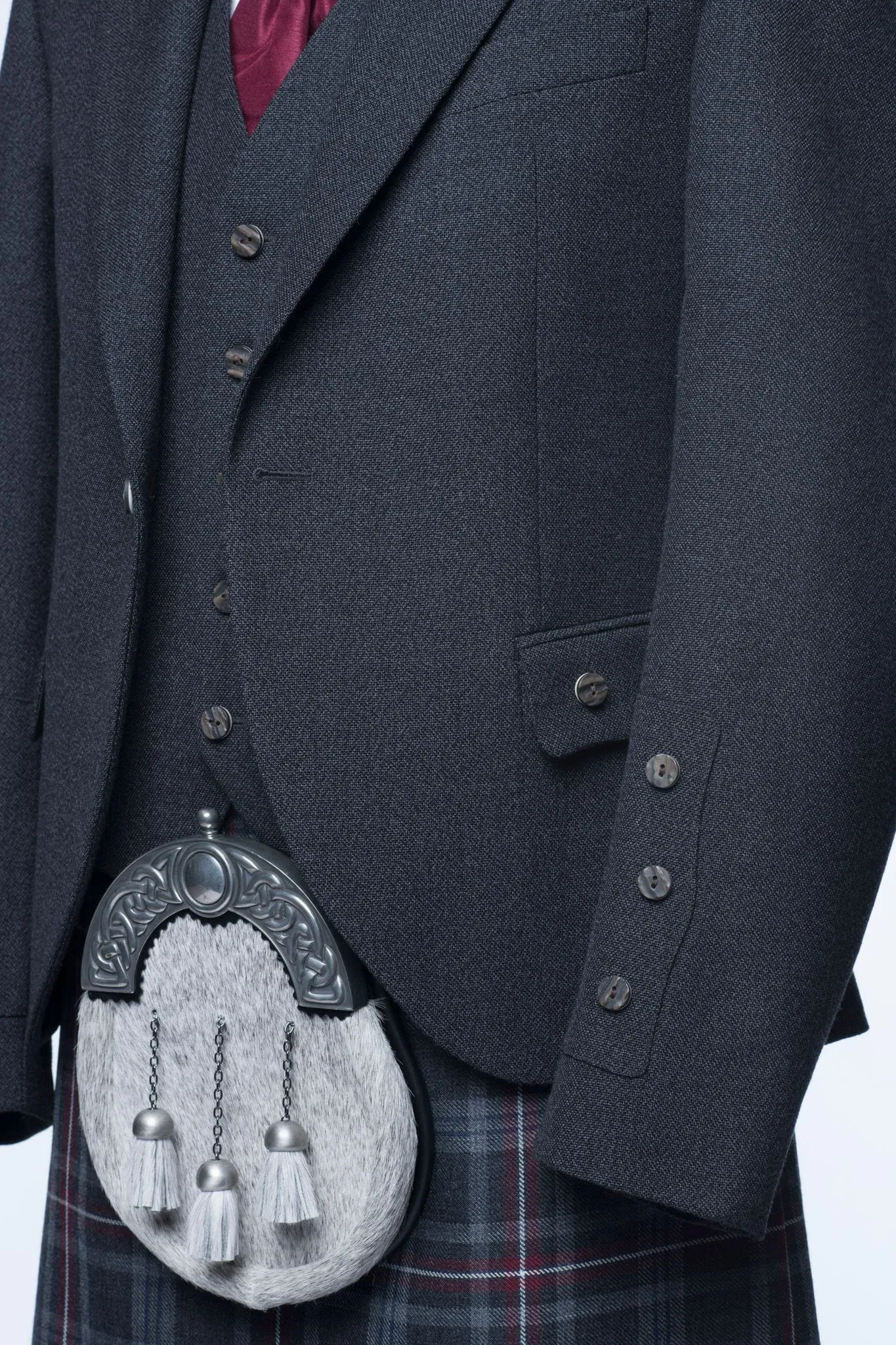 Oban Grey Tweed Kilt Outfit