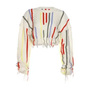 Pre Order:  Tassel Crop Knit Sweater
