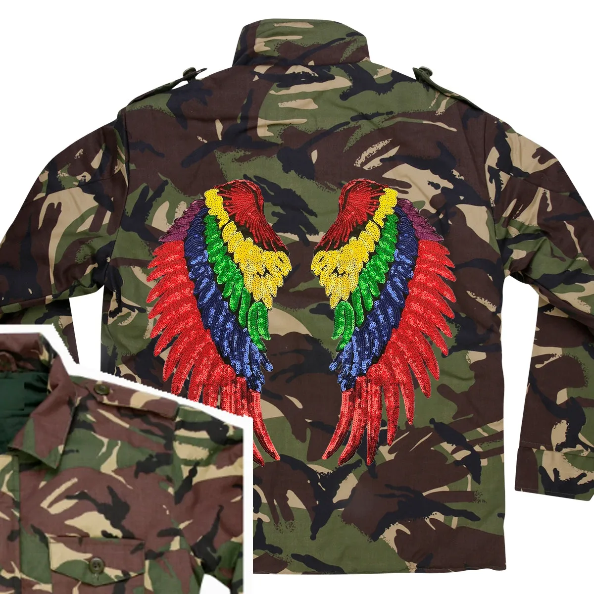 Rainbow Wings Camo Jacket