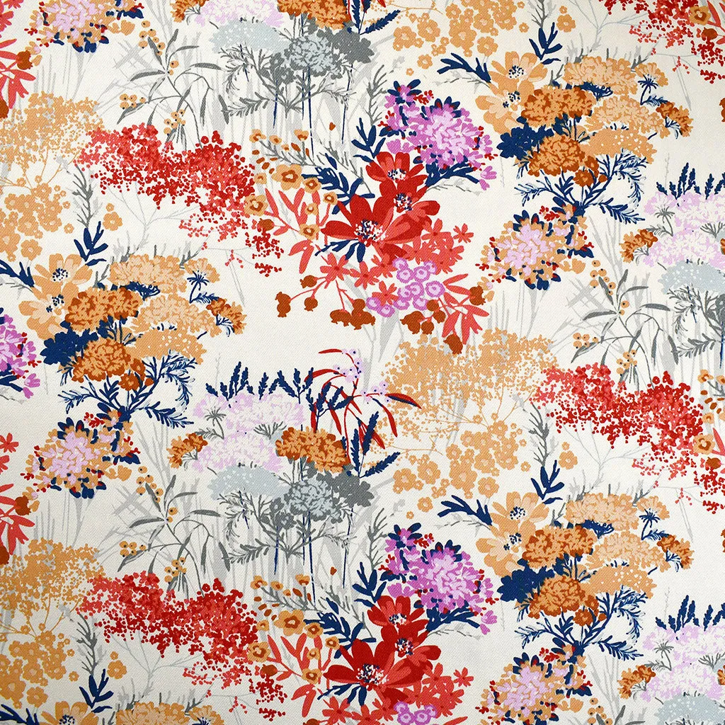 See You at Six Wild Flowers Twill Canvas Cloud White