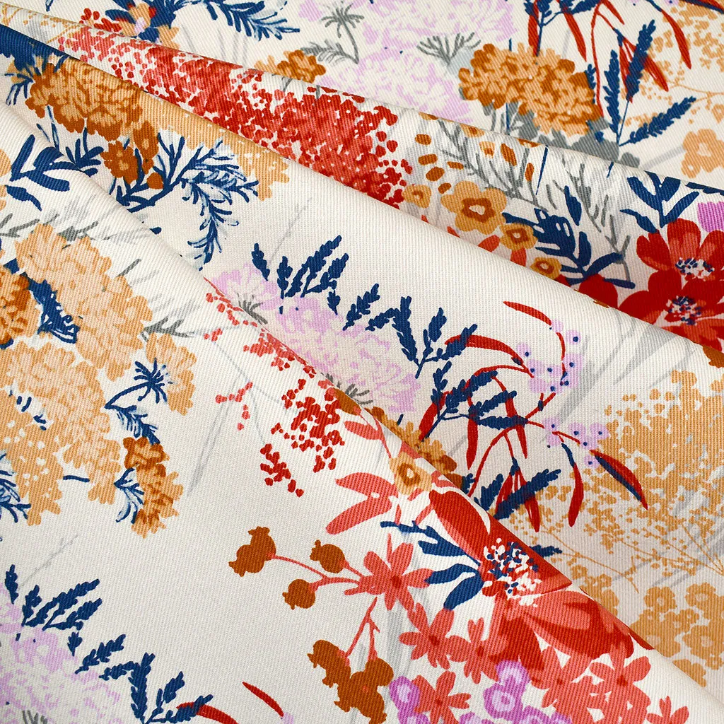 See You at Six Wild Flowers Twill Canvas Cloud White